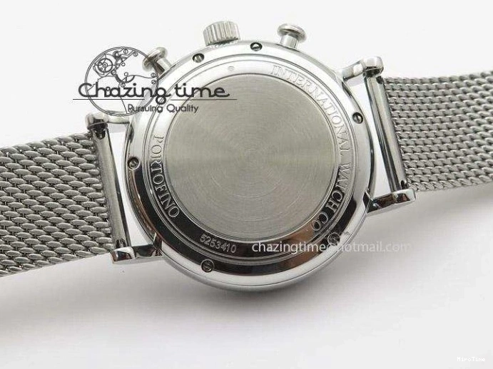 MIROTIME 0707 Portofino Chrono SS White Dial on SS Mesh Bracelet A Soft 7388